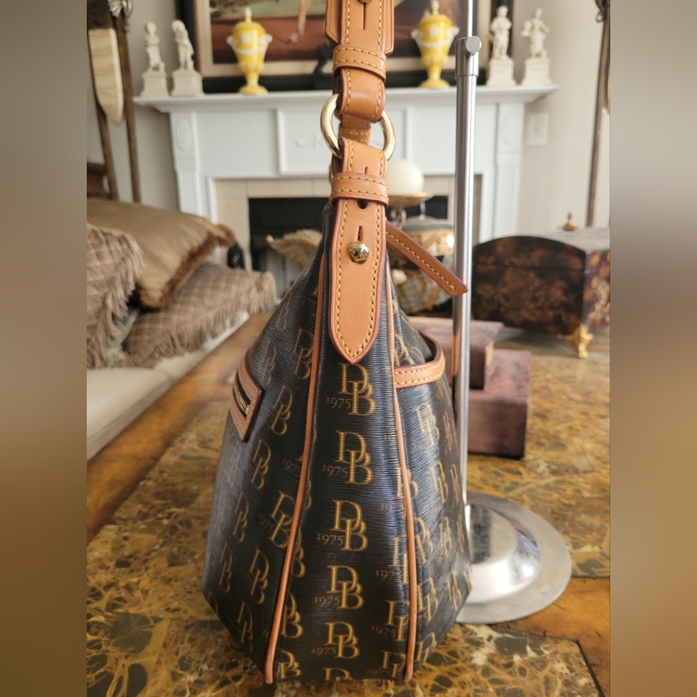 Dooney & Bourke Brown Monogram Shoulder Bag - Picture 4 of 13